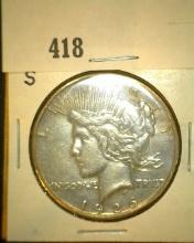 1926 S U.S. Peace Silver Dollar, VF.