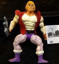 Prince Adam He-Man, vintage 1984, Masters of the Universe, Motu figuring with Battle Axe. Mattel.