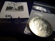 1971 S Blue Pack Uncirculated Silver Eisenhower Dollar, no cellophane.