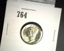 1941 P Mercury Dime, Brilliant Uncirculated with Full Split Bands.