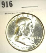 1958 P Franklin Half Dollar, Brilliant Uncirculated.
