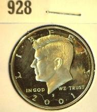 2001 S Silver Kennedy Half Dollar, Deep Cameo Proof Franklin Half Dollar.