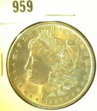 1886 P Morgan Silver Dollar, Brilliant Uncirculated.