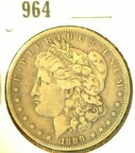 1889 P Morgan Silver Dollar. Fine.