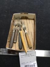 box of miscellaneous Civil War, forks