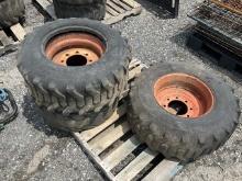 (3) Skid Steer Tires