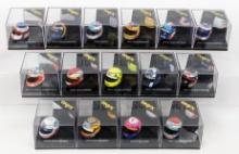 (15) 1/12 Die-Cast Replica Race Car Driver Helmets