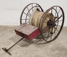 Early 2-Wheel Fire Hose Reel Cart
