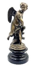 Antique Bronze Cherub Angel Sculpture