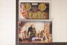2010 US PRESIDENTIAL DOLLAR 4 COIN SET WITH BOX