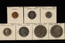 1976-S SEVEN COIN US PROOF BICENTENNIAL COINS