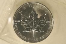 1990 CANADA .9999 SILVER $5 MAPLE LEAF UNC
