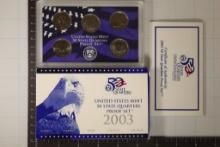 2003 US 50 STATE QUARTERS PROOF SET WITH BOX AND