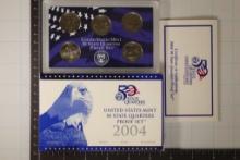 2004 US 50 STATE QUARTERS PROOF SET WITH BOX AND