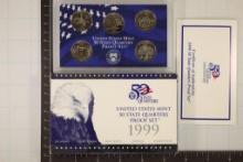 1999 US 50 STATE QUARTERS PROOF SET WITH BOX AND