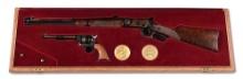 (M) LOT OF 2: CASED WINCHESTER-COLT COMMEMORATIVE WINCHESTER 94 CARBINE AND COLT SINGLE ACTION ARMY