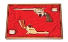 (C) CASED SET OF COLT PONY EXPRESS COMMEMORATIVE SINGLE ACTION REVOLVERS.