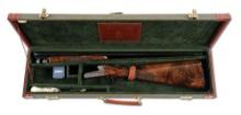 (C) CASED AND ENGRAVED MERKEL 147 EL SIDE BY SIDE 20 GAUGE SHOTGUN.