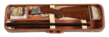 (C) LEWANCZYK ENGRAVED DIANA GRADE BROWNING SUPERPOSED 12 GAUGE SHOTGUN WITH BROWNING SUBGAUGE TUBES