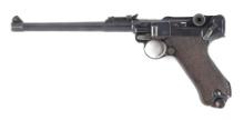 (C) 1915 DATED DWM MODEL 1914 ARTILLERY LUGER SEMI AUTOMATIC PISTOL.