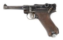 (C) RARE SIMSON & CO SUHL GERMAN WEIMAR MILITARY P.08 SEMI AUTOMATIC PISTOL.