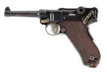 (C) RARE 1906 VICKERS DUTCH CONTRACT LUGER SEMI AUTOMATIC PISTOL.