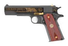 (M) AMERICA REMEMBERS COLT M1911 SEMI-AUTOMATIC .45 ACP PISTOL, NUMBERED 145 OF 911.