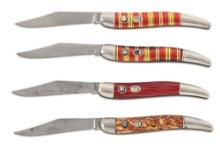 LOT OF 4: IMPERIAL KNIFE COMPANY TOOTHPICK AUTOMATIC KNIVES.