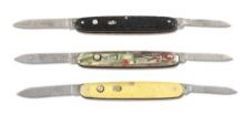 LOT OF 3: PRESTO DOUBLE AUTOMATIC KNIVES.