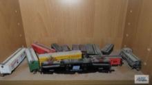 Penn Central N gauge locomotive and box cars