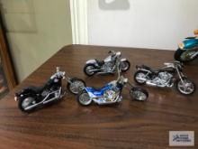 (4) ASSORTED MINIATURE MOTORCYCLE MODELS