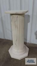 Marble pedestal. 29-1/2 in. tall. Top is 11 in. square.