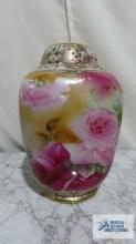 Nippon hand painted vase. 8-1/2 in. tall.