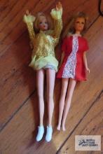 Two 1966 Mattel dolls