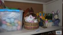 lot of Easter decorations and etc with tote