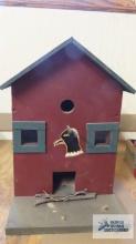 Decorative wooden bird house