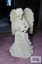 Angel with harp figure.