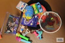 Pez dispensers, Space Jam Michael Jordan and the Toon Squad Upper Deck card, Disney pets toys, Tampa