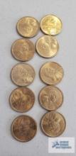 (10) Sacagawea one dollar...coins