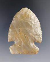 2 3/16" Archaic Side Notch found in Paulding Co., Ohio. Ex. Garrett Zuber, Don Eberle.