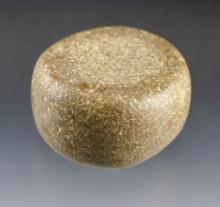 1 5/8" Dimpled Discoidal made from nicely polished Hardstone. Found in Weakley Co., TN.