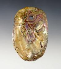 3 1/16" Abalone Shell Pendant found in Colusa Co., California.