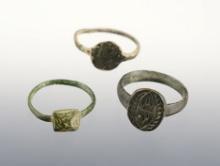 Set of 3 Trade Rings found at the White Springs Site, Geneva, New York.