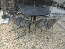 Painted Metal Mesh Patio Set