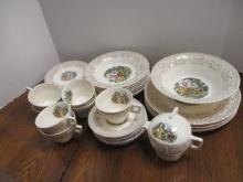 36 Pieces of Sebring Pottery Co. "Chantilly" Dinnerware