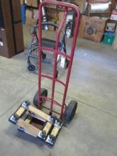 Red Metal Hand Truck and Two Haul Master Moving Dollies