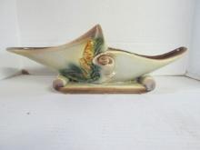 Midcentury Hull Parchment and Pine Console Bowl
