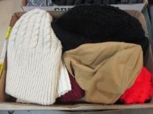 Lot of Winter Hats - North King Lamb, Wool Beanie, Knit Caps, and Earmuffs