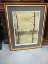 Signed and Numbered Landscape Art - Framed and Matted