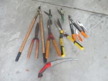Pruners, By-Pass Cutter and Hand Limb Saw; Stanley, Fiskars and Corona